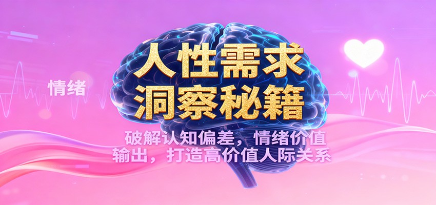 人性需求洞察秘籍，破解认知偏差，情绪价值输出，打造高价值人际关系-极客网创