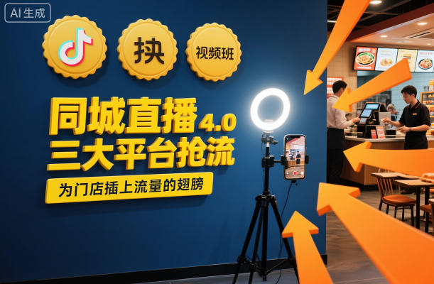 同城直播实操班4.0，三大平台抢流，为门店插上流量的翅膀-极客网创