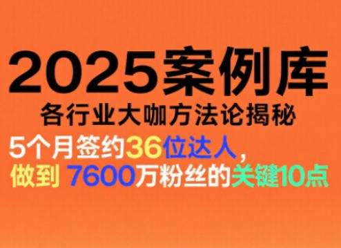 2025案例库，收录各行业大咖的方法论，各行业大咖方法论揭秘-极客网创