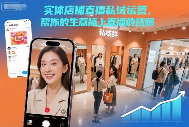 实体店铺直播私域运营,帮你的生意插上直播的翅膀-极客网创