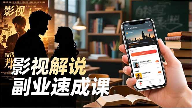 Tk影视解说副业速成课,软件安装、全流程实操、爆款预设,新手两周变现-极客网创