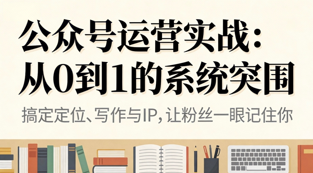 公众号运营实战：从0到1的系统突围-极客网创