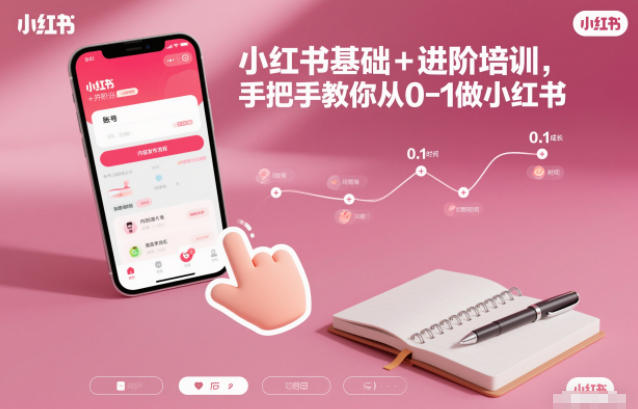 小红书基础+进阶培训，手把手教你从0-1做小红书-极客网创