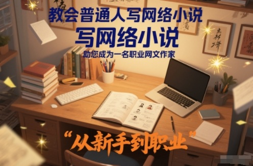 教会普通人写网络小说，助您成为一名职业网文作家-极客网创