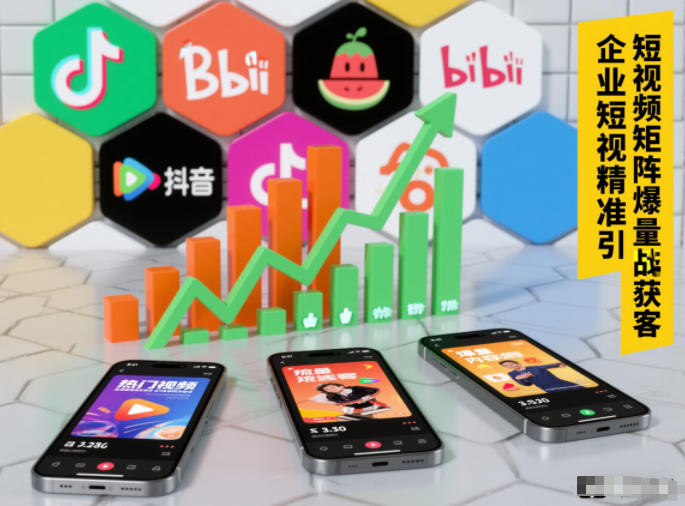 企业短视频精准引流矩阵获客，短视频矩阵爆量战法-极客网创