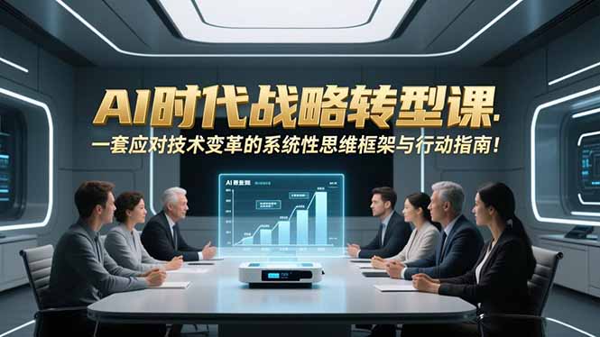 AI时代战略转型课：一套应对技术变革的系统性思维框架与行动指南！-极客网创