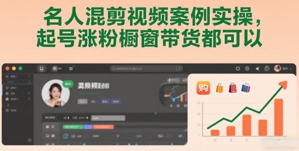 名人混剪视频案例实操,起号涨粉橱窗带货都可以-极客网创