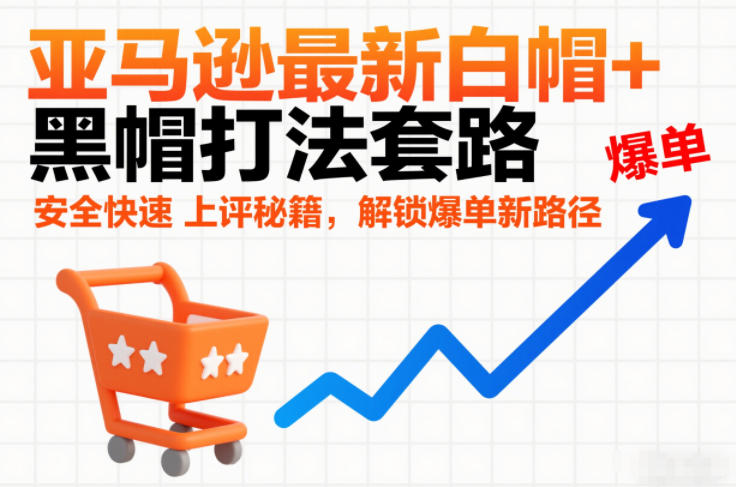 亚马逊最新白帽+黑帽打法套路，安全快速上评秘籍，解锁爆单新路径-极客网创