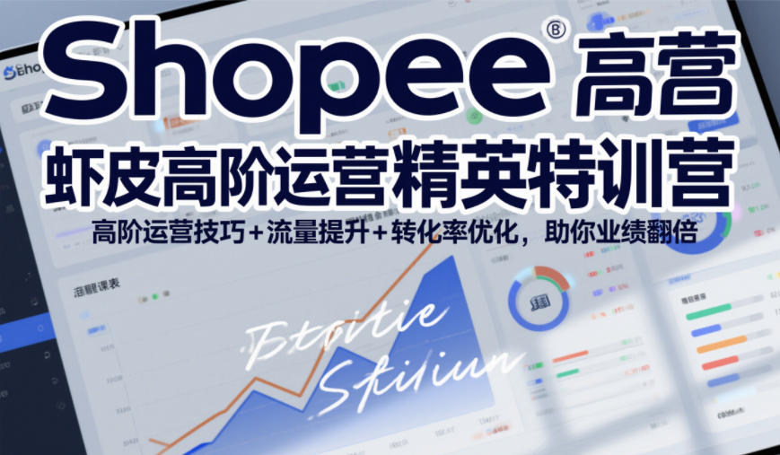 Shopee虾皮高阶运营精英特训营，高阶运营技巧+流量提升+转化率优化，助你业绩翻倍-极客网创