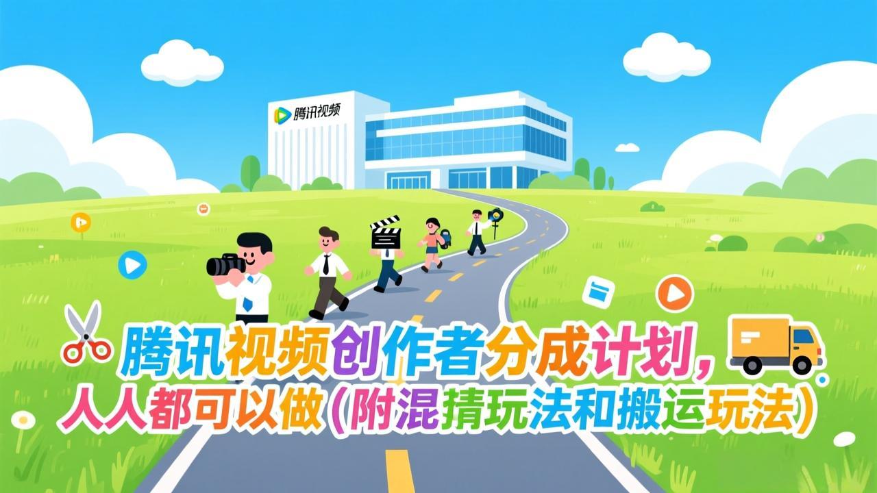 腾讯视频创作者分成计划，人人都可以做(附混剪玩法和搬运玩法-极客网创