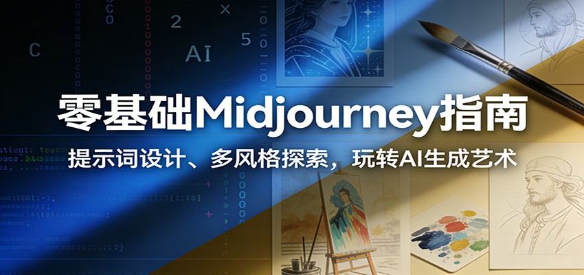 零基础Midjourney指南：提示词设计、多风格探索，玩转AI生成艺术-极客网创