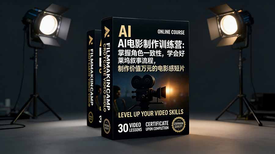 AI电影制作训练营：掌握角色一致性，学会好莱坞叙事流程，制作价值万元的电影感短片-极客网创