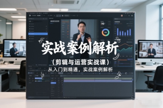 剪辑与运营实战课，从入门到精通，实战案例解析(更新2026)-极客网创