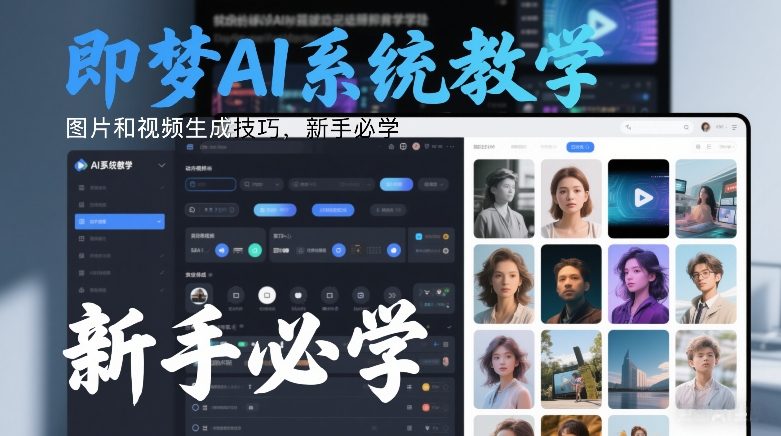 即梦AI系统教学，图片和视频生成技巧，新手必学-极客网创