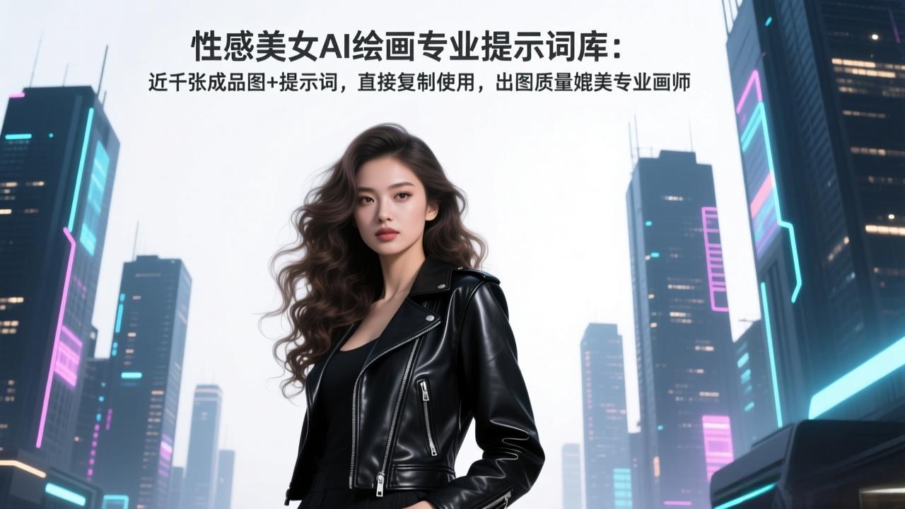 性感美女AI绘画专业提示词库：近千张成品图+提示词，直接复制使用，出图质量媲美专业画师-极客网创