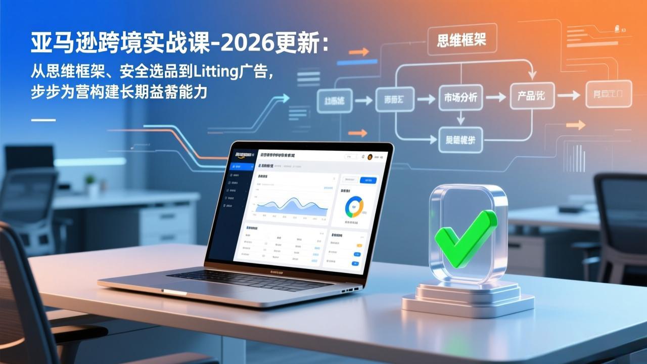 亚马逊跨境实战课-2026更新：从思维框架、安全选品到Listing广告，步步为营构建长期盈利能力-极客网创