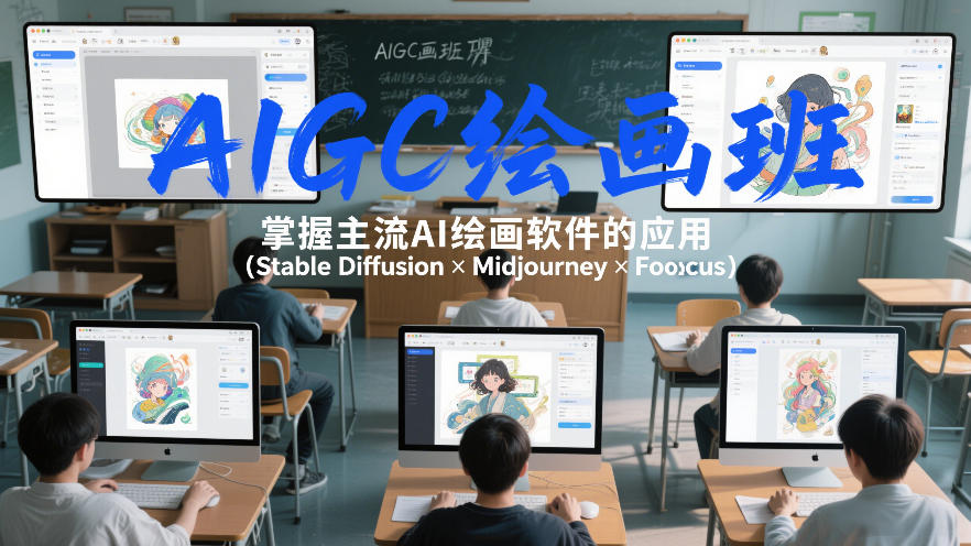AIGC绘画班，掌握主流Ai绘画软件的应用(Stable Diffusion x Midjourney x Fooocus)-极客网创
