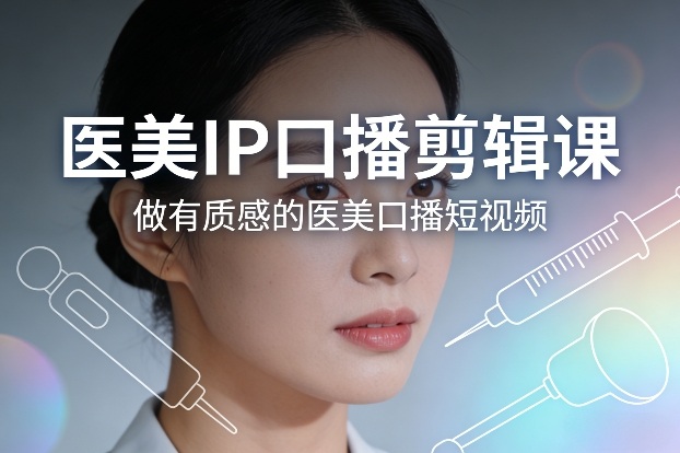 医美IP口播剪辑课,做有质感的医美口播短视频-极客网创