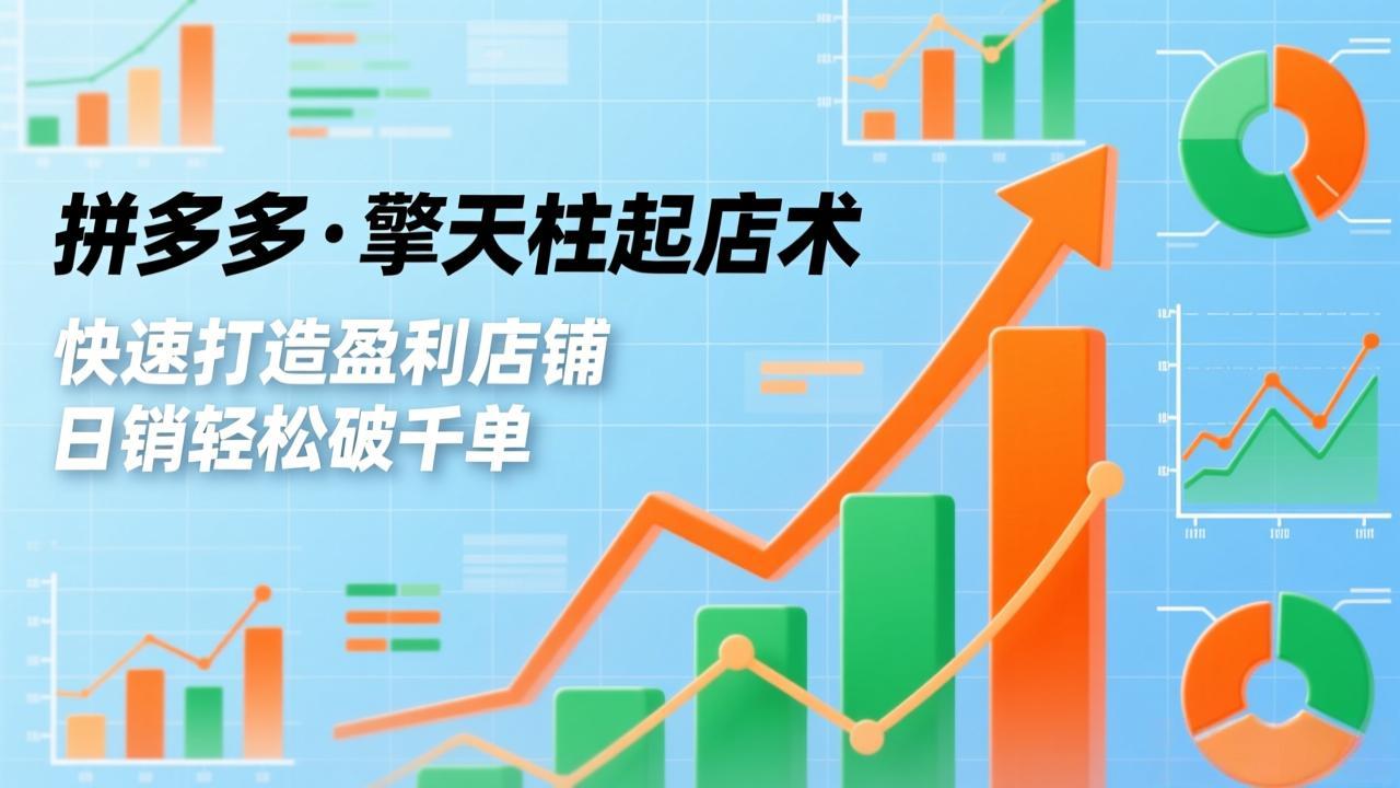 拼多多·擎天柱起店术,爆流布局、利润起飞、不断流,快速打造盈利店铺,日销破千单(更新-极客网创