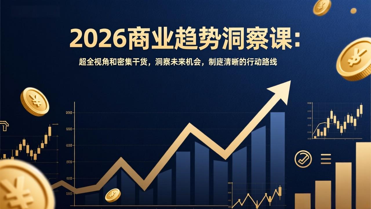 2026商业趋势洞察课：超全视角和密集干货，洞察未来机会，制定清晰的行动路线-极客网创