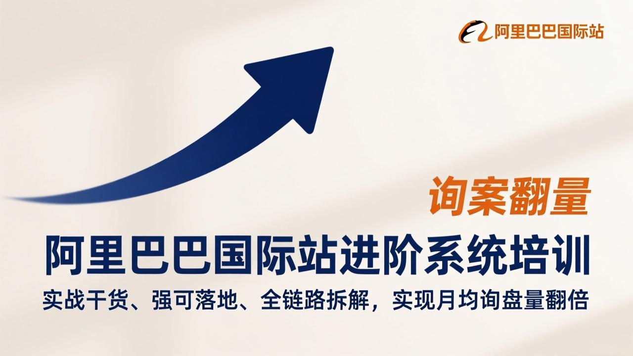 阿里巴巴国际站进阶系统培训，实战干货、强可落地、全链路拆解，实现月均询盘量翻倍-极客网创