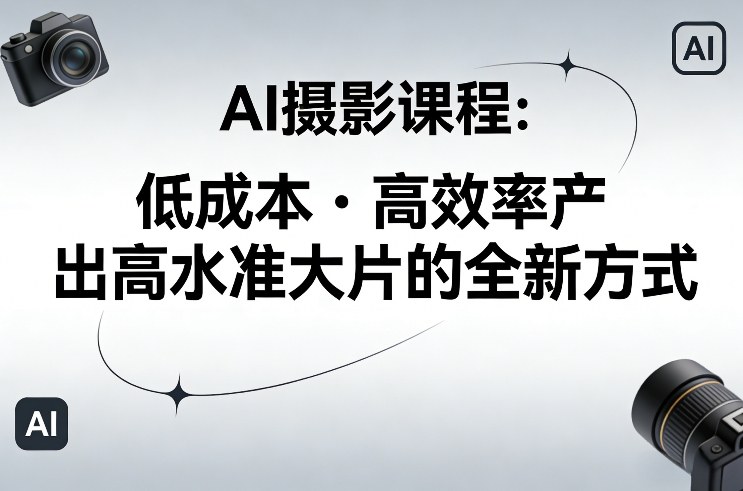 AI摄影课程，低成本高效率产出高水准大片的全新方式-极客网创