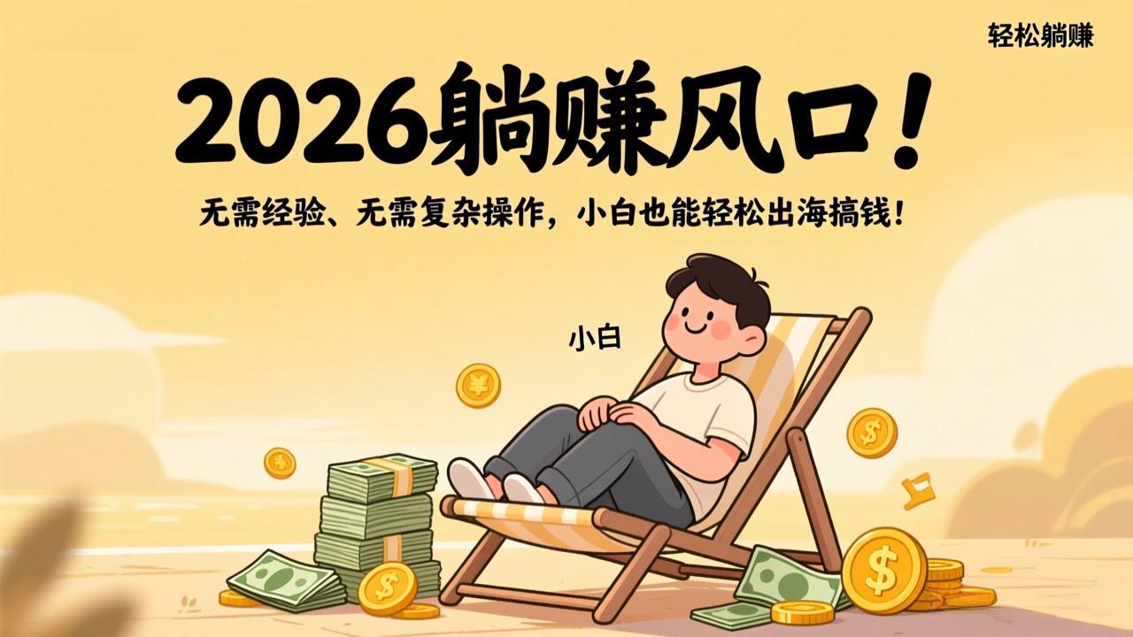 2026躺赚风口！无需经验、无需复杂操作，小白也能轻松出海搞钱！-极客网创