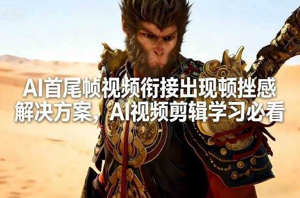 AI首尾帧视频衔接出现顿挫感解决方案，AI视频剪辑学习必看-极客网创