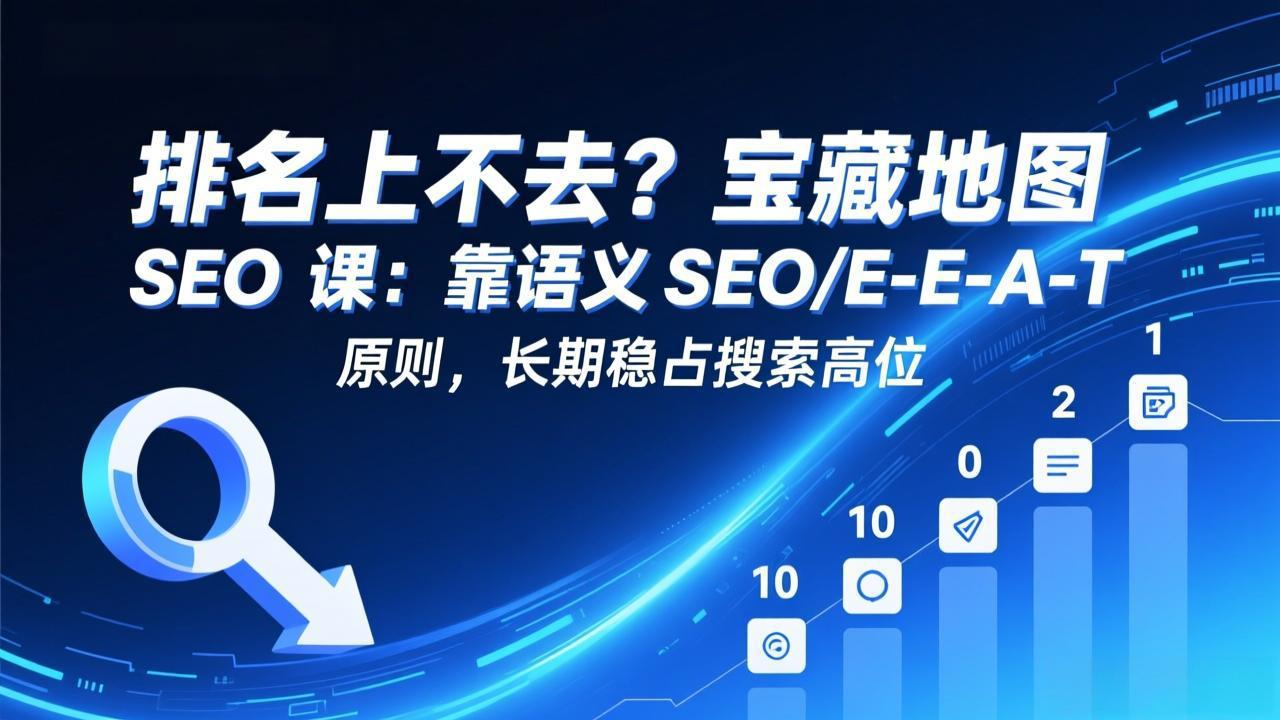 排名上不去？宝藏地图 SEO 课：靠语义 SEO+E-E-A-T 原则，长期稳占搜索高位-极客网创
