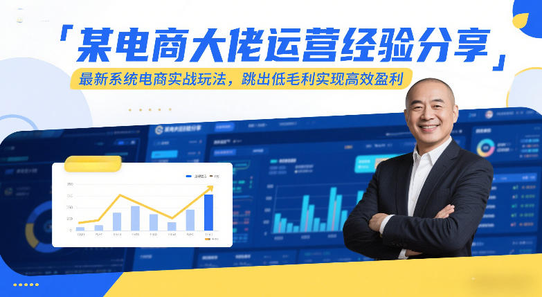 某电商大佬运营经验分享,最新系统电商实战玩法,跳出低毛利实现高效盈利(更新)-极客网创