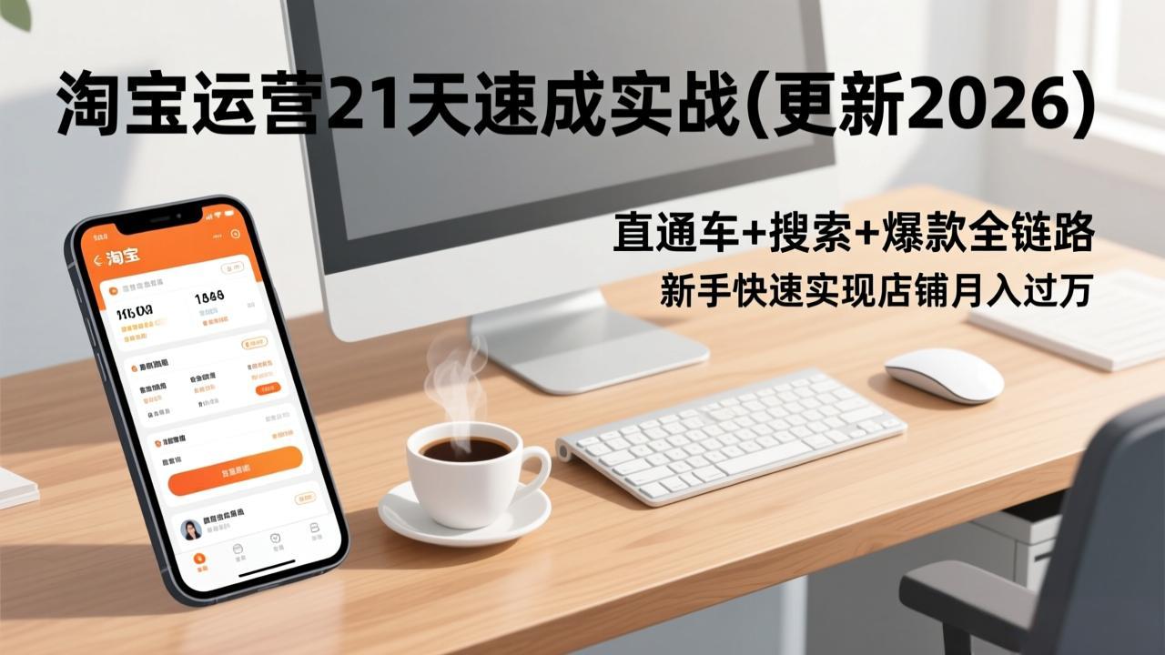 淘宝运营21天速成实战(更新2026-极客网创