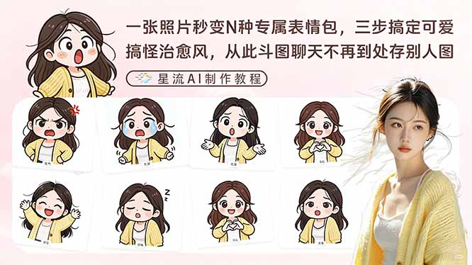 一张照片秒变N种专属表情包，三步搞定可爱搞怪治愈风，从此斗图聊天不再到处存别人图-极客网创