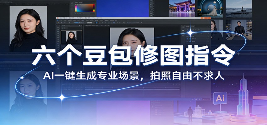 六个豆包修图指令：AI 一键生成专业场景，拍照自由不求人-极客网创