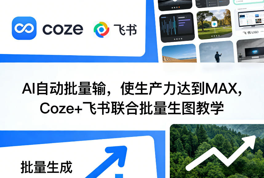 AI自动批量输，使生产力达到MAX，Coze+飞书联合批量生图教学-极客网创
