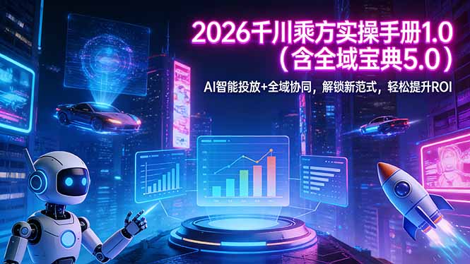 2026 千川乘方实操手册 1.0(含全域宝典 5.0-极客网创
