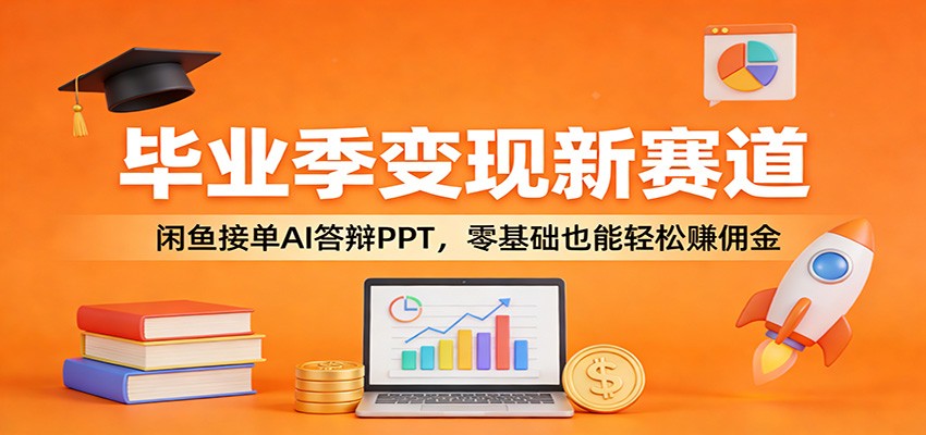 毕业季变现新赛道：闲鱼接单AI答辩PPT，零基础也能轻松赚佣金-极客网创