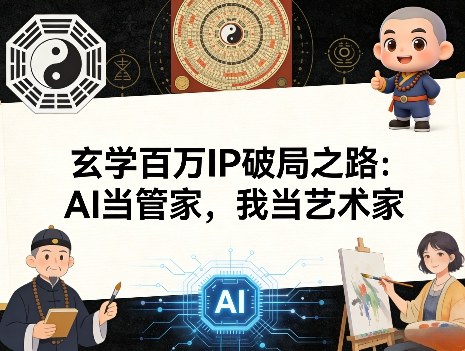 玄学百万IP破局之路:AI当管家,我当艺术家-极客网创