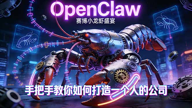 OpenClaw,小龙虾-从产品到爆款的成长之路,手把手教你如何打造一个人的公司-极客网创