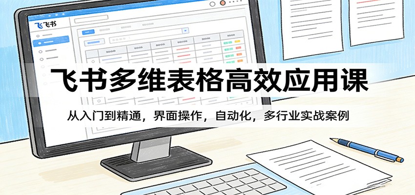 飞书多维表格高效应用课：从入门到精通，界面操作，自动化，多行业实战案例-极客网创