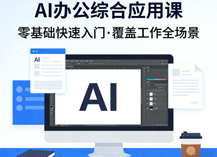 AI办公综合应用课，零基础快速入门，覆盖了工作中各种应用场景-极客网创