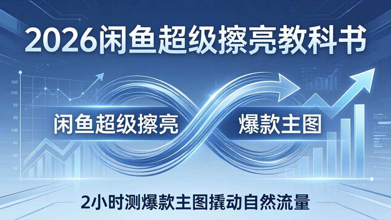 2026闲鱼超级擦亮教科书：底层逻辑出价×转化率，2小时测爆款主图撬动自然流量-极客网创