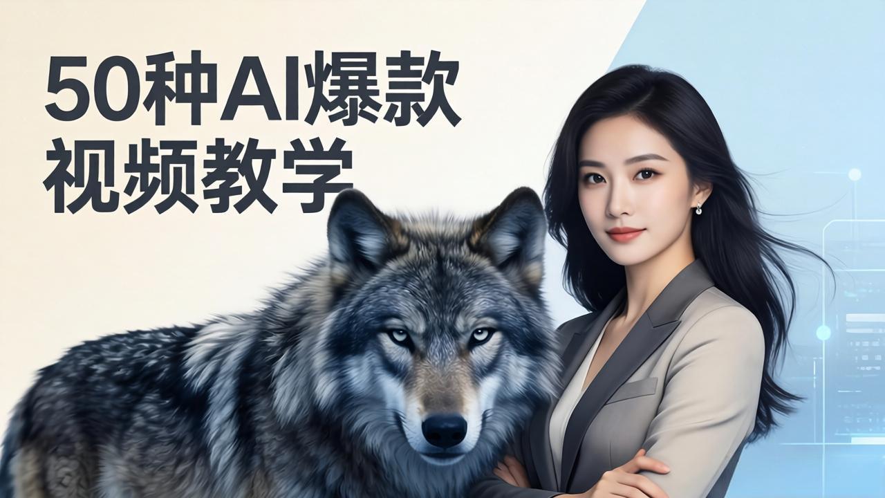 50种AI爆款视频教学：影视级古诗词+治愈萌宠+山海经蛟龙，高阶宝典商业落地-极客网创
