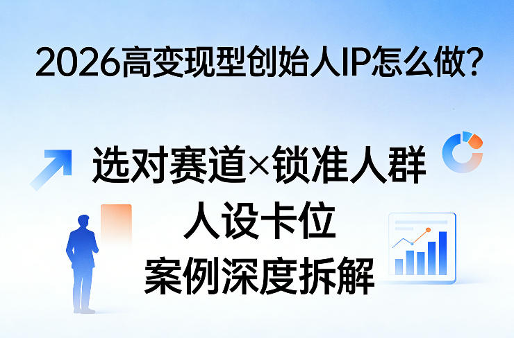 2026高变现型创始人IP怎么做？选对赛道×锁准人群×人设卡位×案例深度拆解-极客网创