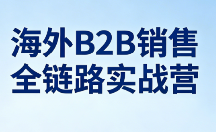 雨哥·海外B2B销售全链路实战营-极客网创