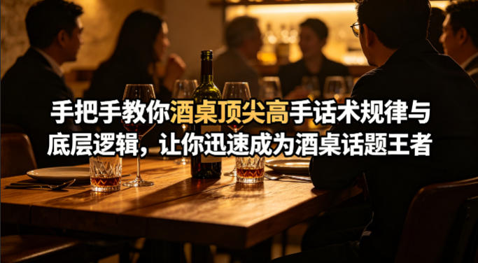 付费文章：手把手教你酒桌顶尖高手话术规律与底层逻辑，让你迅速成为酒桌话题王者(二十年全网独家经验分享)-极客网创