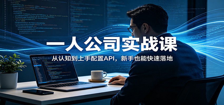 一人公司实战课：从认知到上手配置API，新手也能快速落地-极客网创