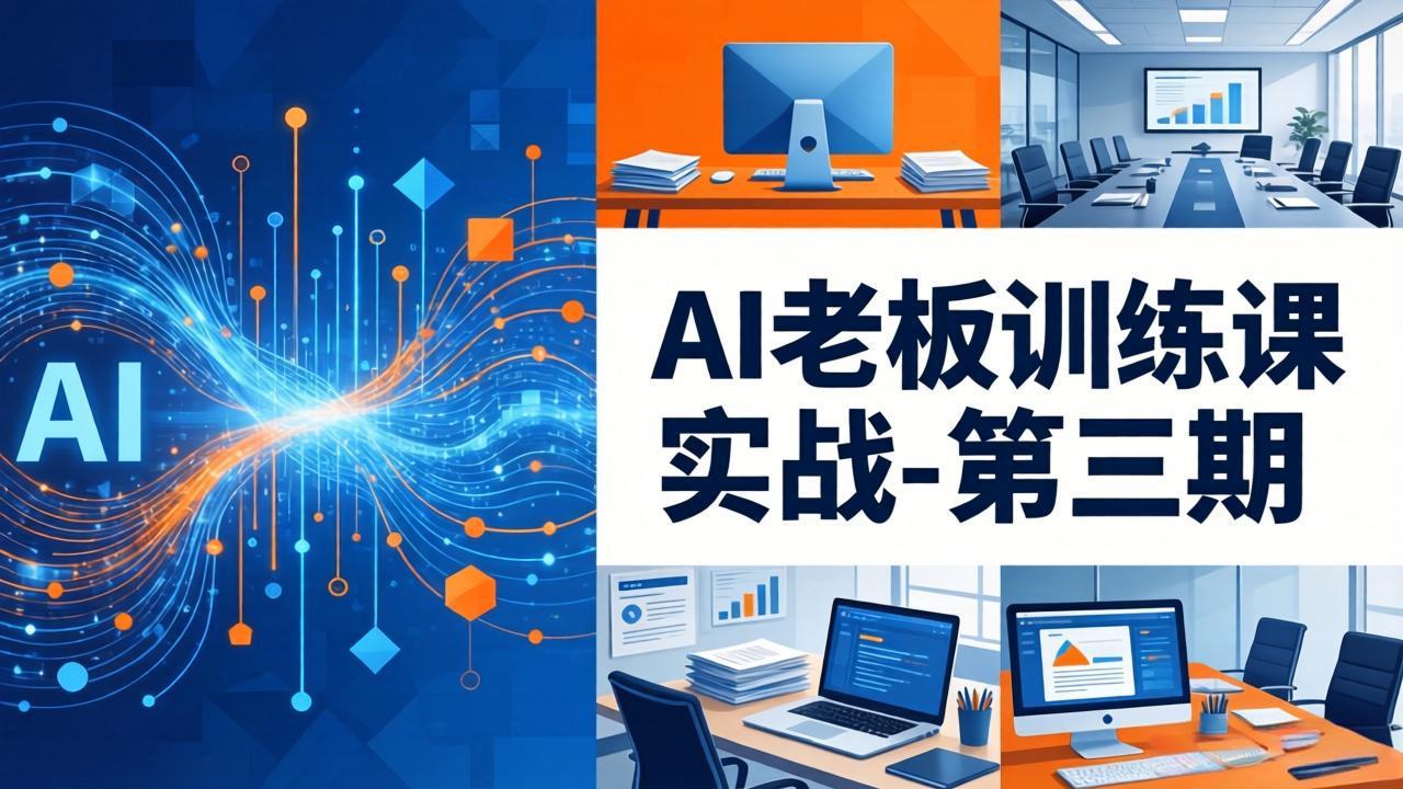 AI老板训练课实战-第三期：AI+内容应用落地教学，从0到1打通AI变现完整路径-极客网创