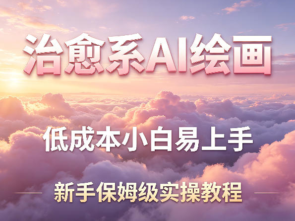 治愈系AI绘画提示词项目，低成本小白易上手，每天10分钟，新手保姆级实操教程-极客网创