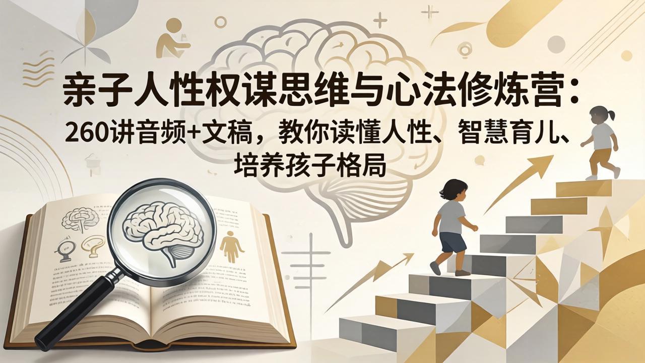 亲子人性权谋思维与心法修炼营：260讲音频+文稿，教你读懂人性、智慧育儿、培养孩子格局-极客网创