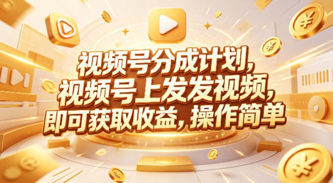 视频号分成计划，599元众筹的Red团队课程，视频号上发发视频，即可获取收益，操作简单-极客网创